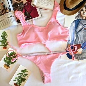 Ribbed Knot Bikini Two piece Swimsuit